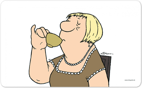 Fruehstuecksbrett: Frau
