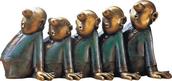 Skulptur: Comedian Harmonists (Bronze)
