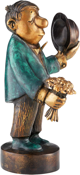 Skulptur: Der Blumenkavalier (Bronze)