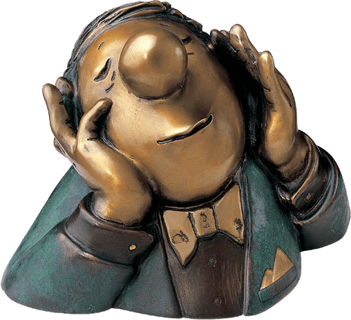 Skulptur: Der Träumer (Bronze)