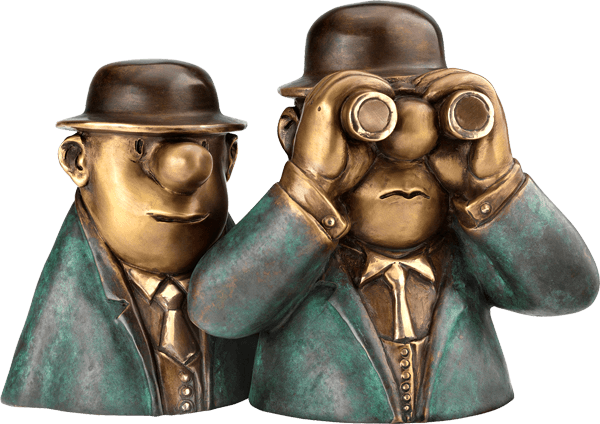 Skulptur: Herren auf der Rennbahn (Bronze)