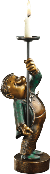Skulptur: Kerzenhalter (Bronze)