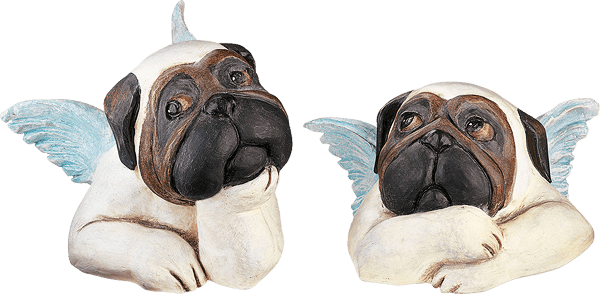 Skulptur: Set - Sixtinische Möpse (Polymer)